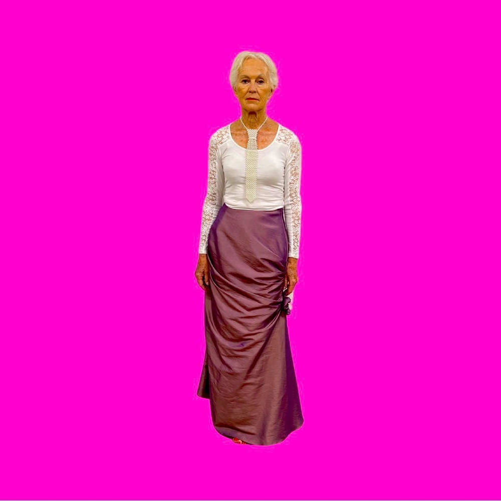 Size 4 Vintage Maxi Skirt Embellished flower beautiful Party Event Pinky & Me